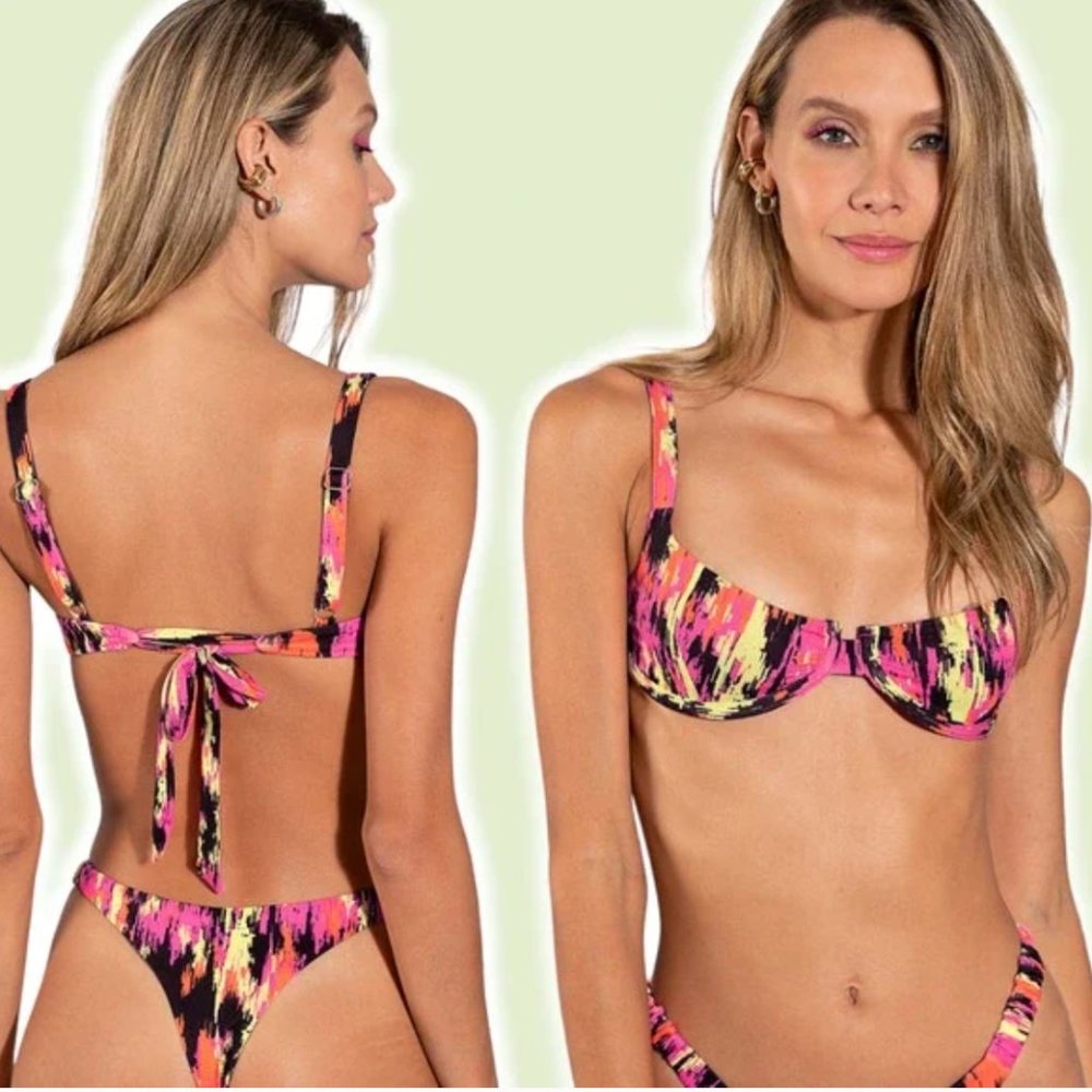 ONEONE Swimwear Neon Brush Grace Bikini Top